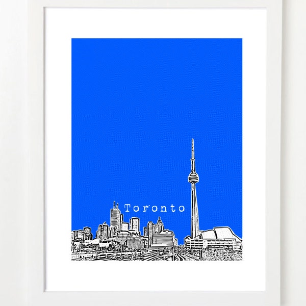 Toronto Skyline - Toronto Ontario City Art Print Poster - Toronto Canada - VERSION 1