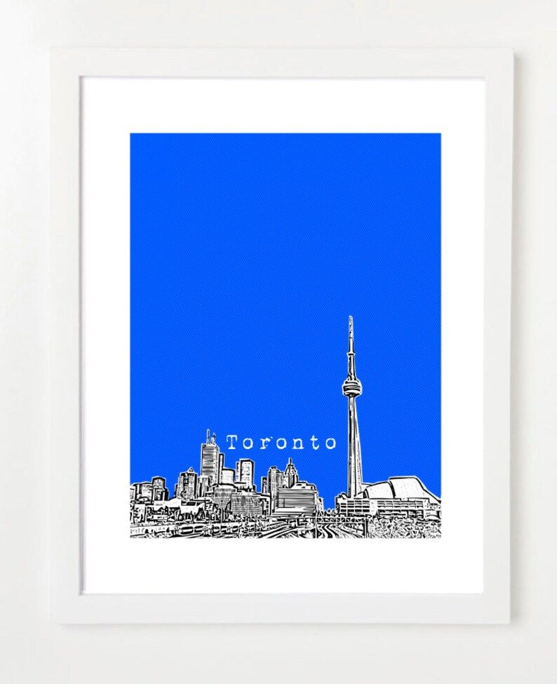 Toronto Skyline Toronto Ontario City Art Print Poster Etsy