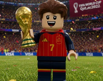 3D-gedruckte Ferran Torres, spanischer Fußballspieler, große Figur (20,3–24,1 cm)