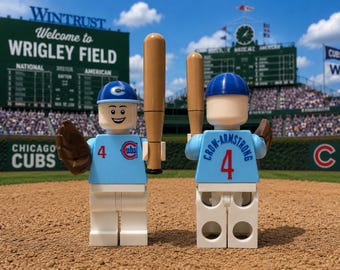3D-gedruckte, individuell gestaltete Cubs-Figur von Pete Crow-Armstrong (großer Maßstab, 8,5"-9,5")