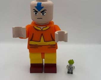 3D-gedruckte Aang-Figur aus „Der Herr der Elemente“ (groß, 8,5–9,5 Zoll)