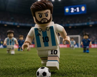 3D-gedruckte Messi-Figur im Großformat (8,5"-9,5")