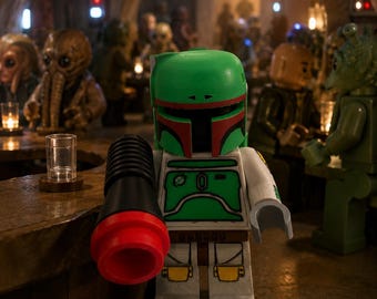 3D-gedruckte Boba Fett-Figur aus Cloud City, großformatig, 8,5"-9,5" (ca. 21,6-24,1 cm).