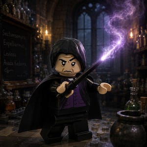 3D Printed Profesor Snape Harry Potter Large Scale 8.5"- 9.5" Big Fig