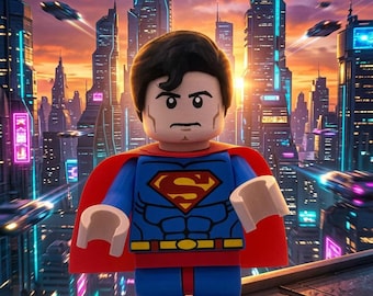 3D-gedruckte Superman-Figur im Großformat (8,5"-9,5")