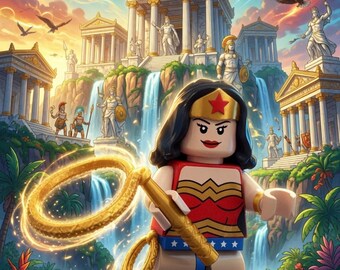 3D-gedruckte Wonder Woman Figur im Großformat (8,5"-9,5")