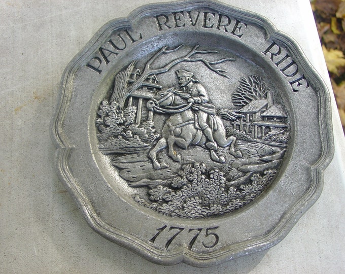 Paul Revere Ride 1775 Pewter Plate Sexton 1973 Etsy