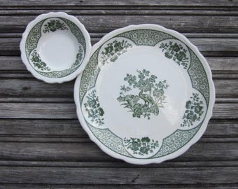 Prato ou tigela de porcelana para restaurante Syracuse com estampa de pássaro WAKEFIELD