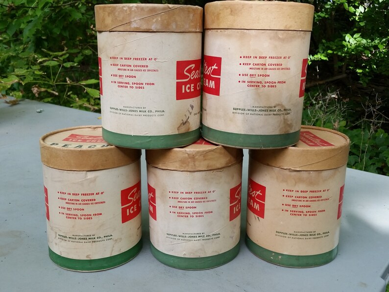 Sealtest vintage ice cream containers Etsy