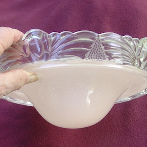 Glass ceiling fixture shade Mid century 10 inch