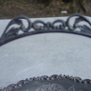 Antique footed silver plate bride&#39;s basket Rockford
