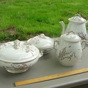 Delinieres & Co, Limoges.1879-1900. Serving pieces fine china