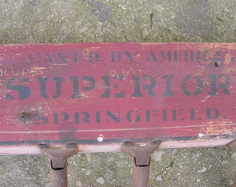 Antique Superior farm seeder planter Springfield OH Original  PAINT  RARE