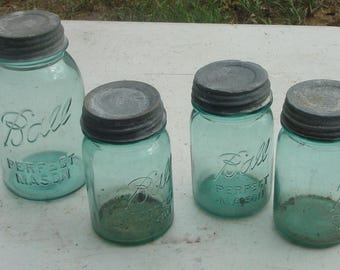 OLD Ball blue Mason jars canning jars