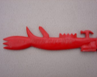 Pith Cutter hard red plastic bar tool c 1958 RARE