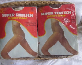 2 pares de meias-calças femininas cor café, tamanho P-M, estilo vintage.