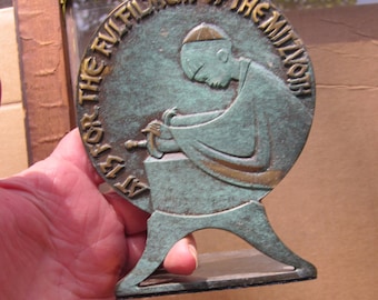 Mitsvoth  bookend or free standing metal plaque