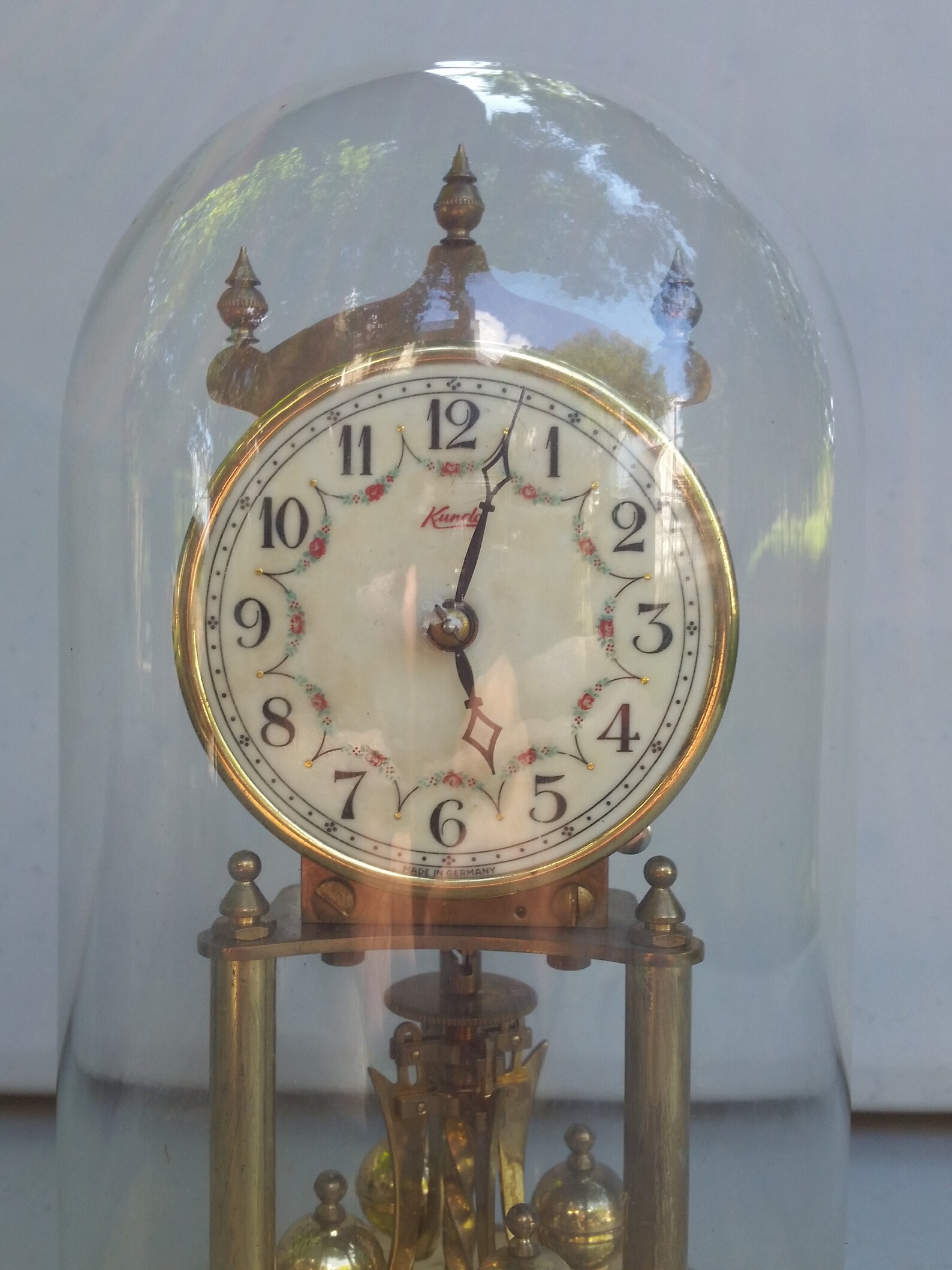Kundo anniversary clock with glass Dome Vintage Etsy