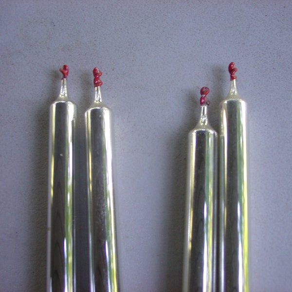 Mercury Glass faux candle sticks -mirror image 14 inch