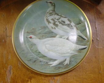Limoges Gamebirds of the World Ptarmigan Plate Basil Ede Bird Plate 