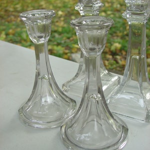 EAPG candlesticks holders Early American Pattern Glass