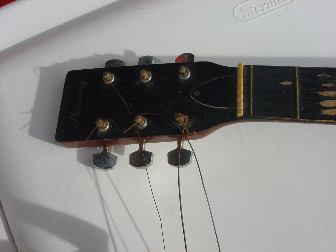 Harmony Guitar Neck Tuners and Block Vintage Parts Etsy