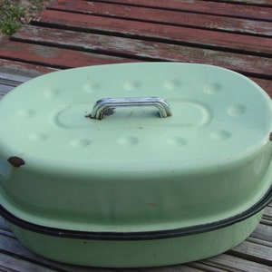 DECO green enamel roaster 18 inch