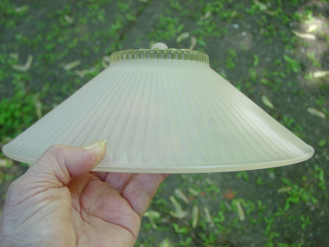 Deco Satin Glass Light Fixture Globe Etsy