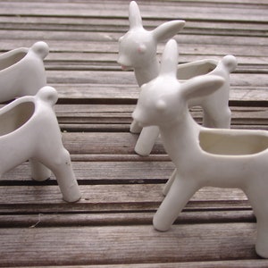 Porcelain Deer Planters figurines Vintage