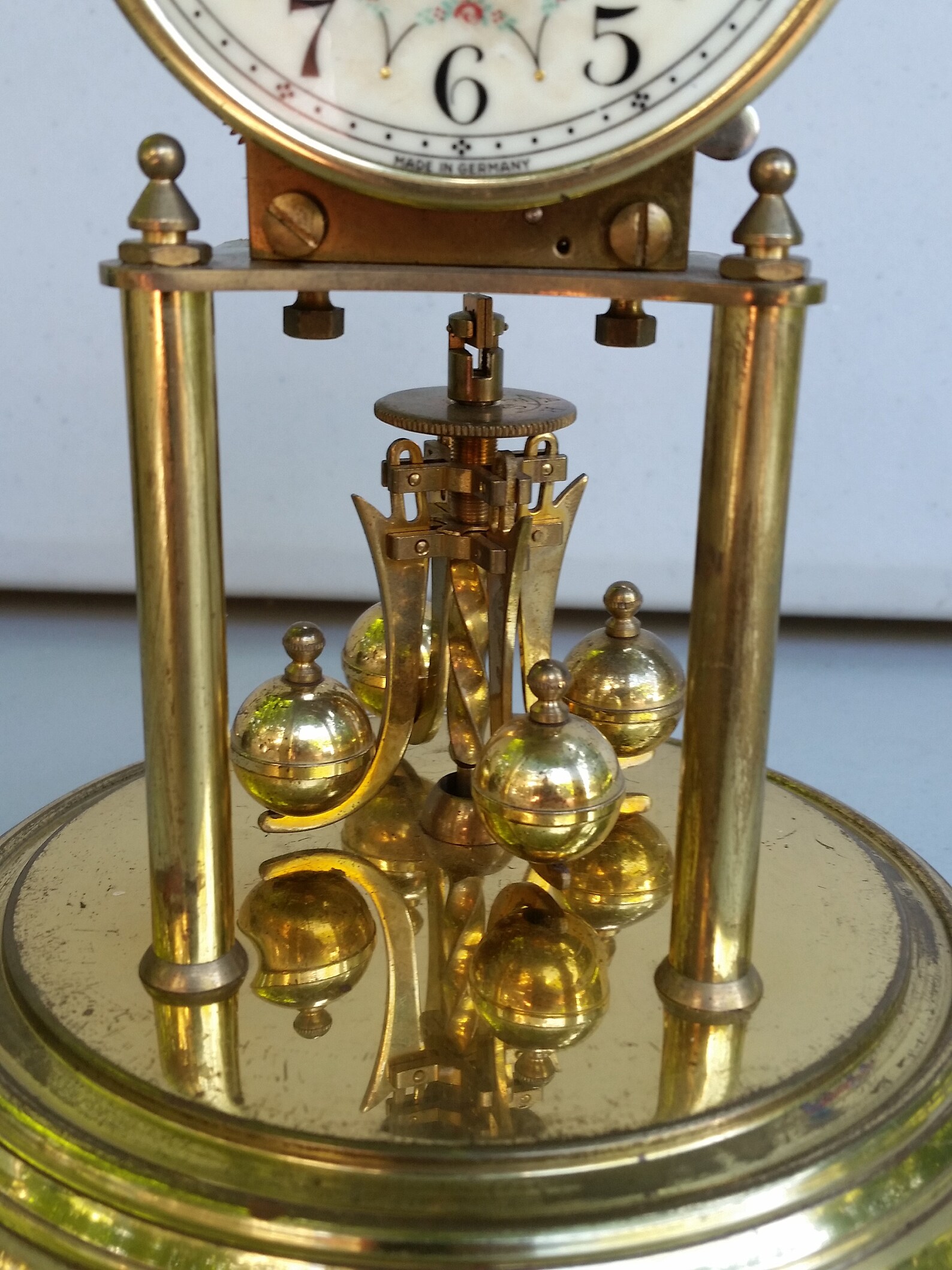 Kundo anniversary clock with glass Dome Vintage Etsy