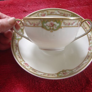 Theodore Haviland Limoges Francia caldo amoroso tazas y platillos