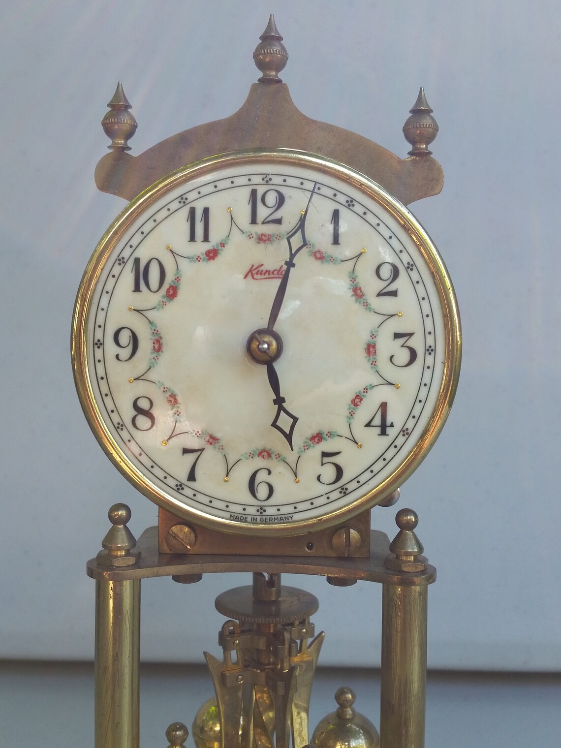 Kundo anniversary clock with glass Dome Vintage Etsy