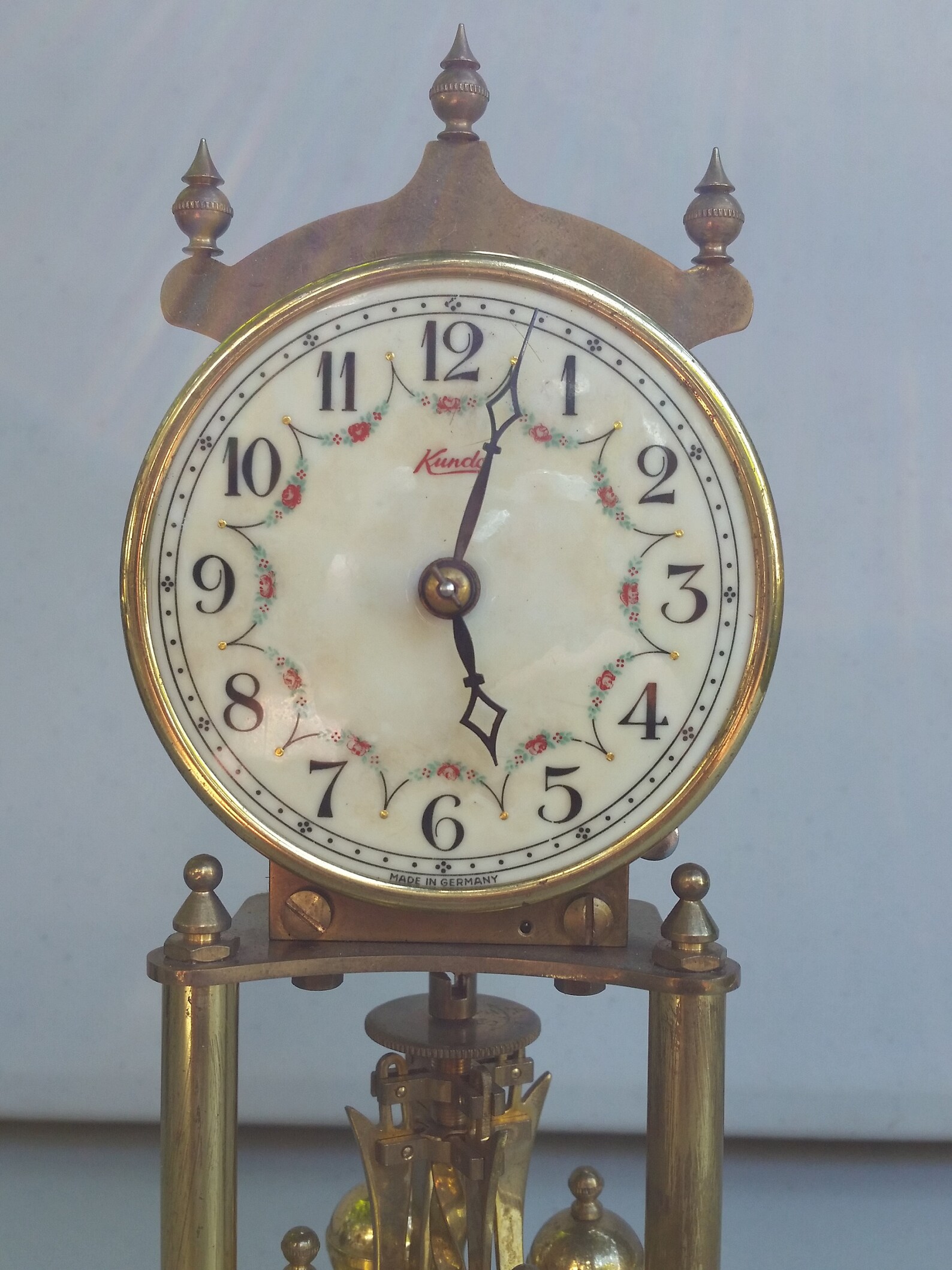 Kundo anniversary clock with glass Dome Vintage Etsy