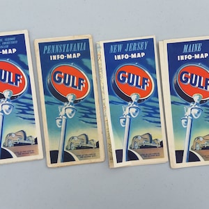 1940'S Rubber Road Maps NEUENGLAND, Penna, NJ, Maine