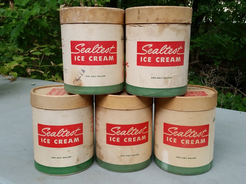 Sealtest vintage ice cream containers Etsy