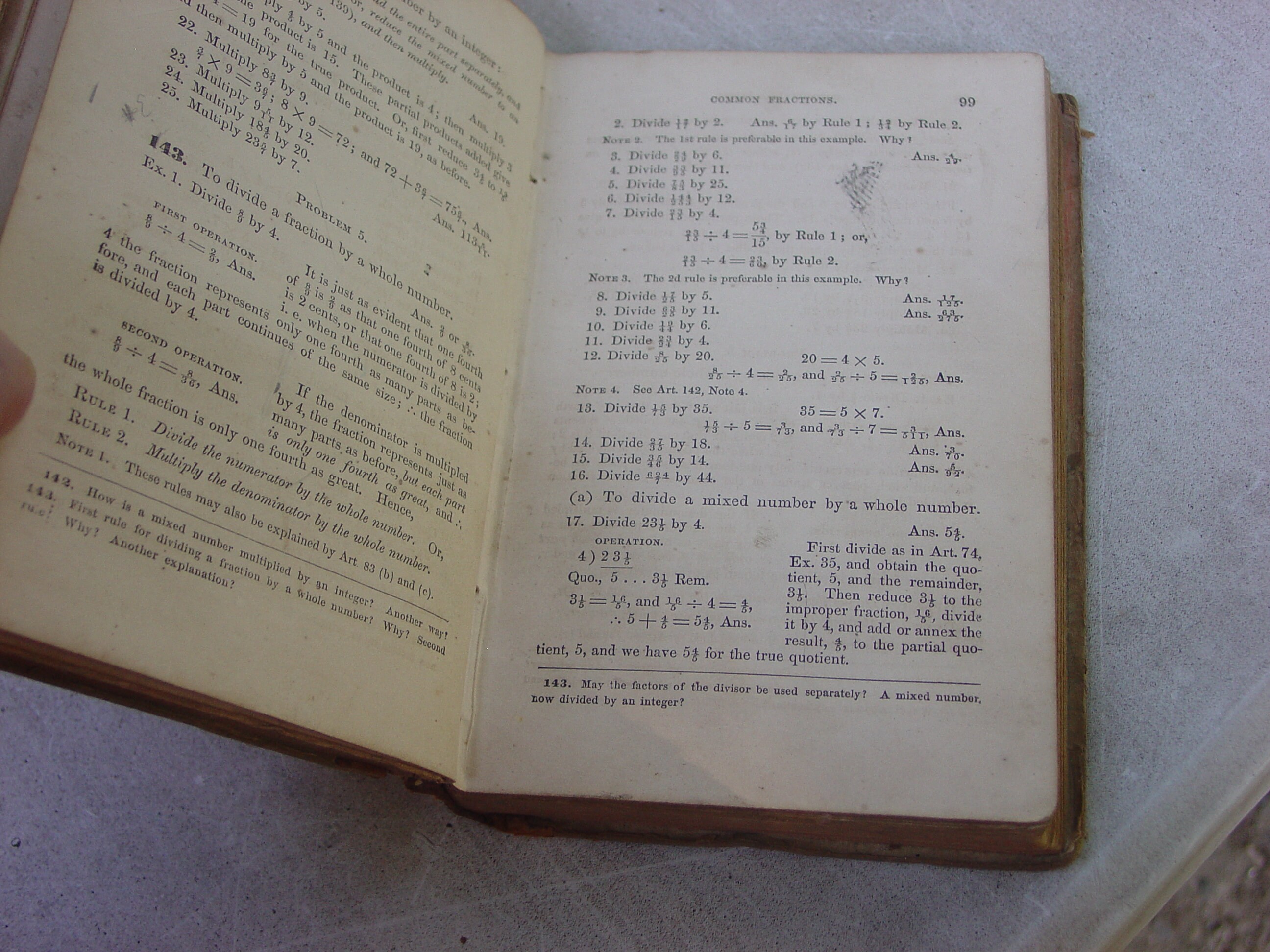 1853 Common School Arithmetic Book Antique - Etsy