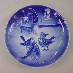 Swend Jensen Desiree blue birds Denmark  Plate 1983