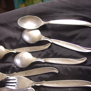 Rogers Bros FLAIR pattern silver plate flatware MCM