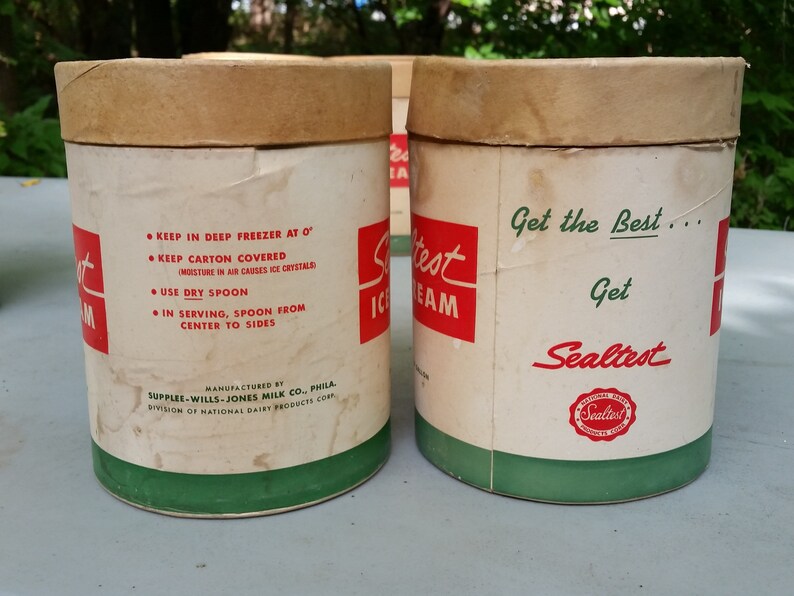 Sealtest vintage ice cream containers Etsy
