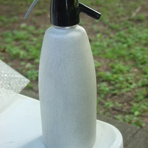 Soda Syphon Seltzer Bottle Textured Silver  Made In Hungary MCM