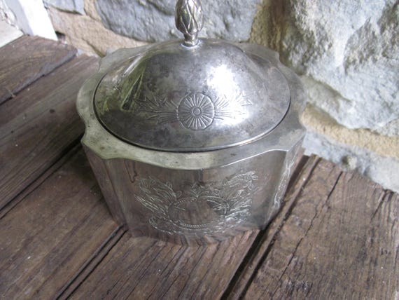 Silver plate cache etched - image 4