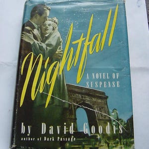 First edition NIGHTFALL hardcover book  by David Goodis rare suspense novel