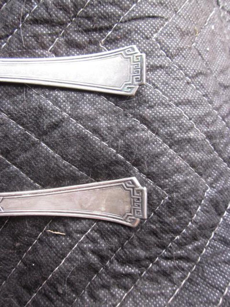 Spons Table Key Rogers 1881 Greek Key Pattern Large Bowl Serving Spoons - Etsy