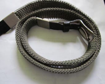 Vintage 1980s Goldtone Mesh Chain Link Belt Chunky Size 