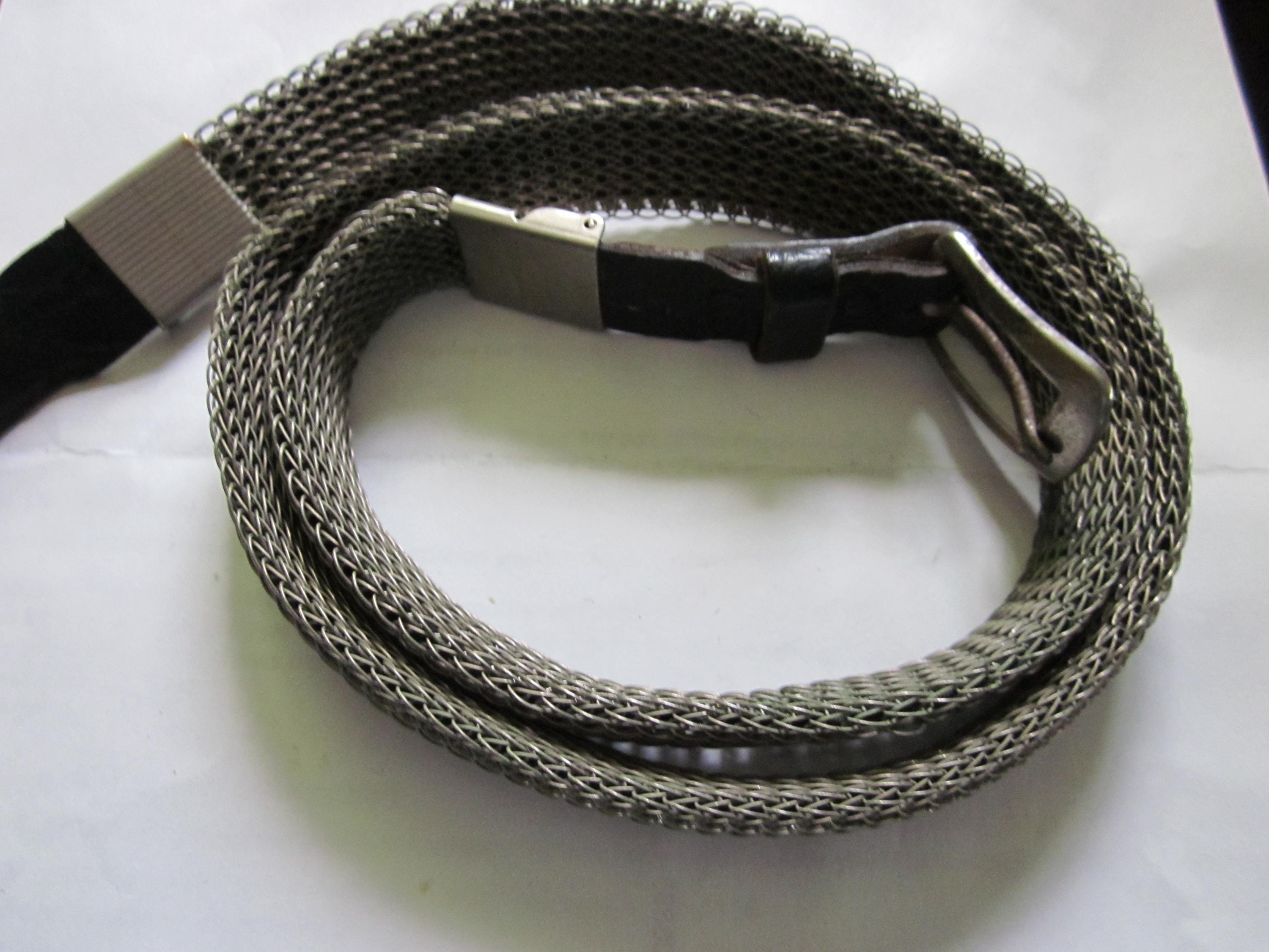 Vintage Mesh Metal Belt USMECO Paris Buckle Size L 36-38\