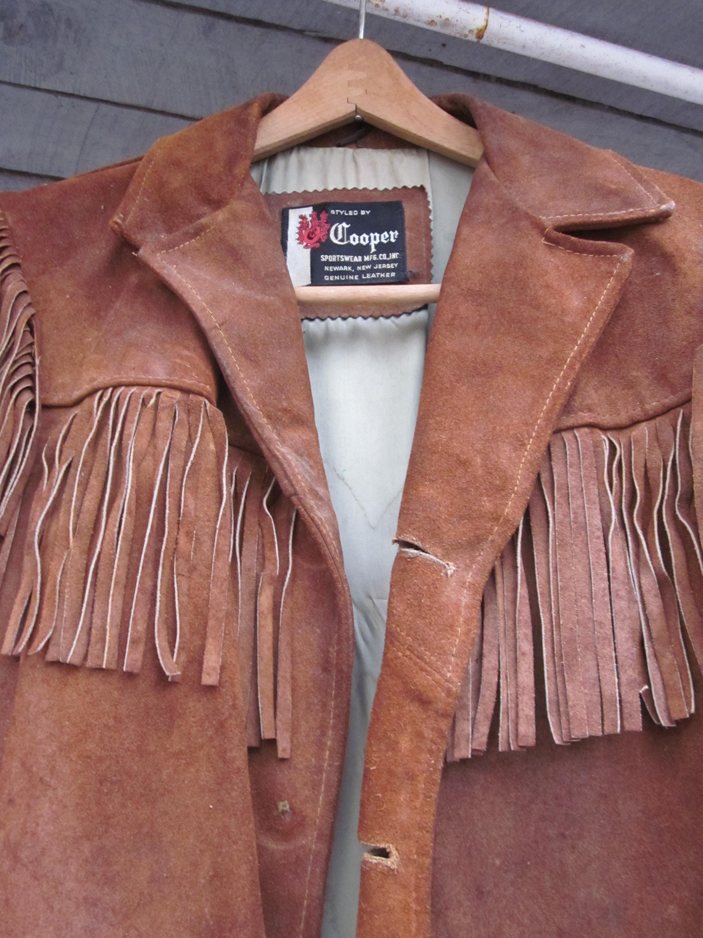 Cooper Men's DAVY CROCKETT Western JACKET Suede Leather Old - Etsy