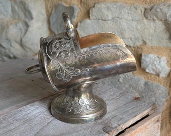 Silver sugar scuttle bowl or salt cellar