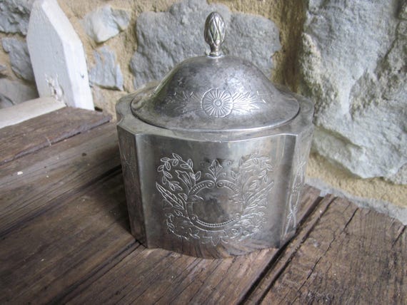 Silver plate cache etched - image 1