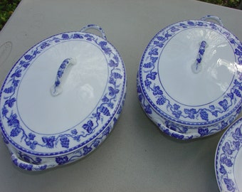 Royal Sometuke Nippon Covered dish Chop Plate Platter Sicily pattern
