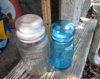 Glass storage jars  Planter's peanuts or Blue Belgium CHOICE